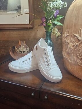 Blowfish White Slip-On Canvas Sneakers